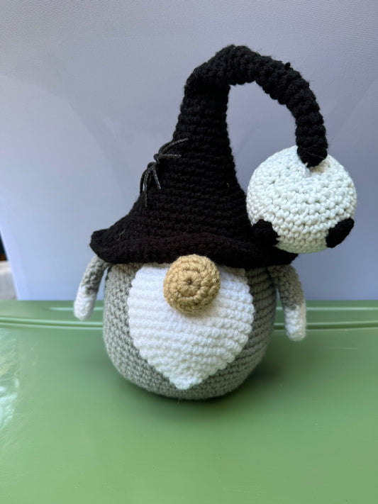 Crochet Gnome With Glow in the Dark Skull