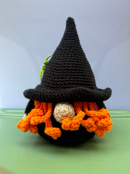 Crochet Halloween Gnome with Spider