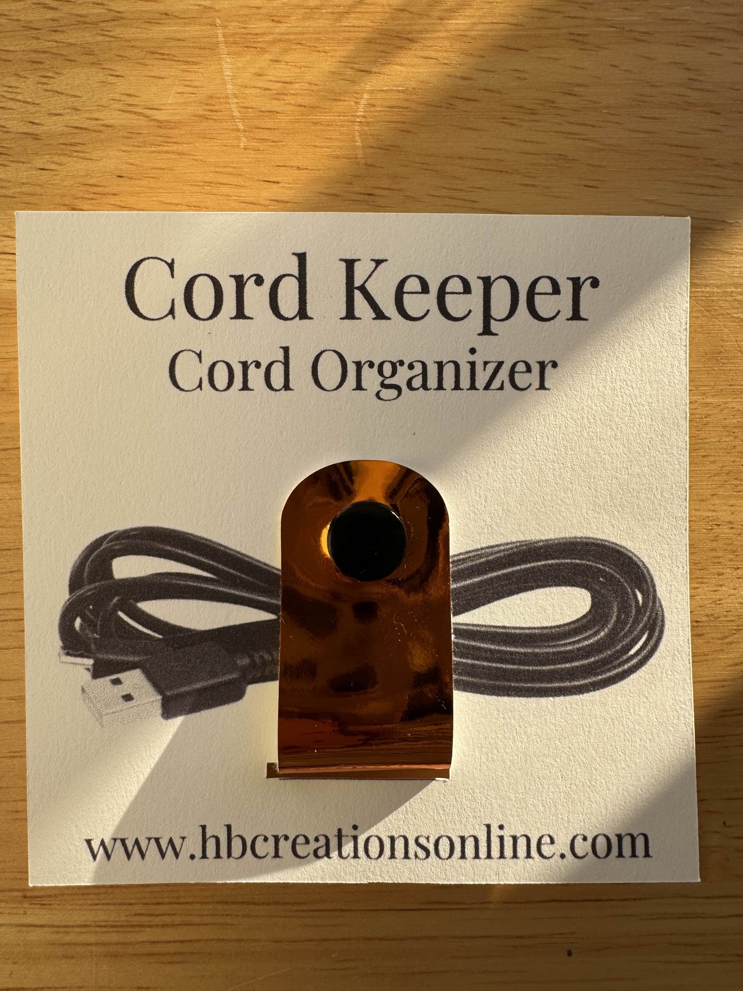 Shiny Bronze Cord Keeper | Cord Organizer | Travel Cord Organizer