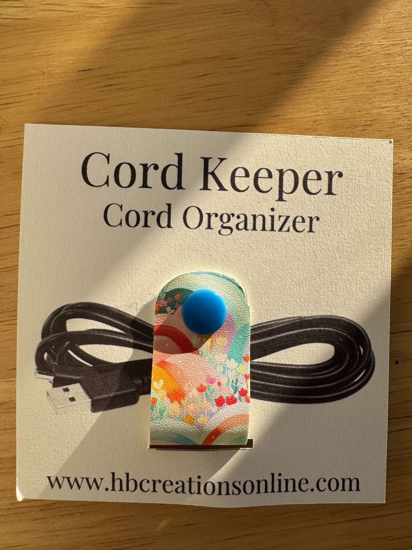 Rainbow and Flower Cord Keeper | Cord Organizer | Travel Cord Organizer