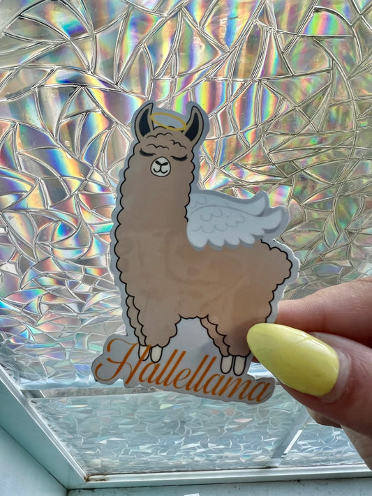 Hallellama Decal/Sticker | Vinyl Sticker | Laptop Sticker | Water Bottle Sticker