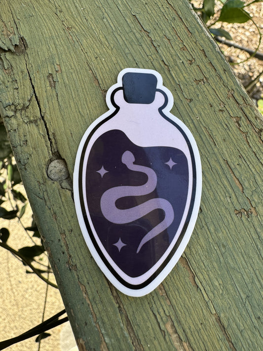 Snake Potion Bottle Vinyl Sticker | Halloween Sticker | Water Bottle Sticker | Durable Sticker