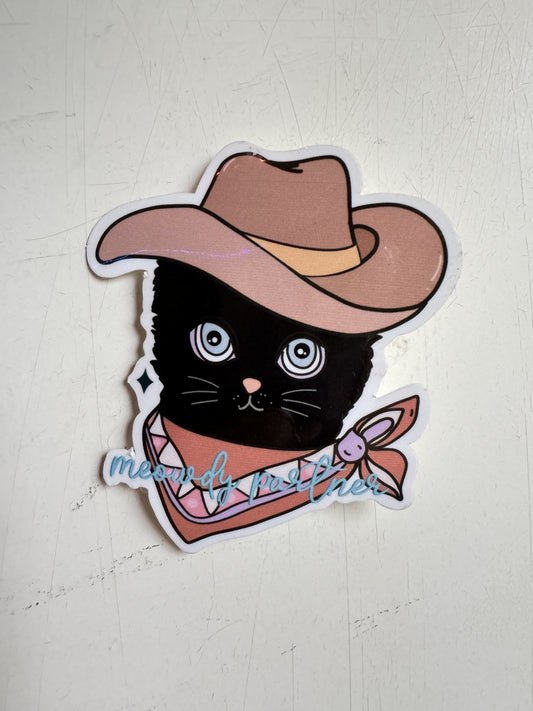 Meowdy Partner Vinyl Sticker | Animal Sticker | Water Bottle Sticker | Durable Sticker