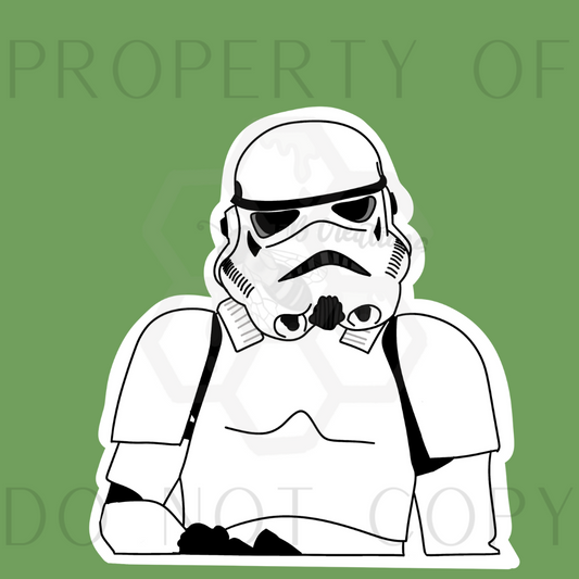 Stormtrooper Vinyl Sticker | Waterbottle Sticker | Laptop Sticker | Water Resistant Sticker