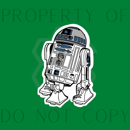 R2D2 Vinyl Sticker | Waterbottle Sticker | Laptop Sticker | Water Resistant Sticker