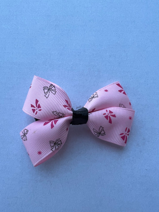 Pink & Black Ribbon Bow | Hair Bow | Hairbow | Hair Accessories