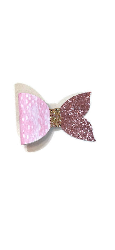 Pink and Gold Mermaid Hairbow