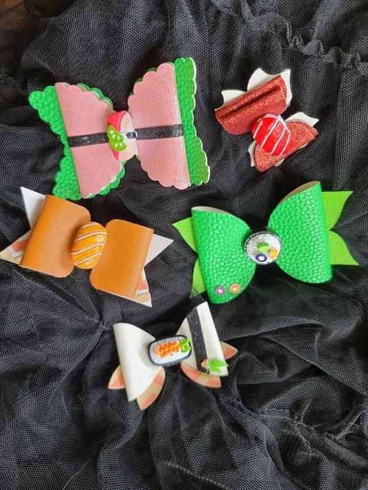 Sushi Bow Set | Hair Bow |Womens Bow | Kids Bow