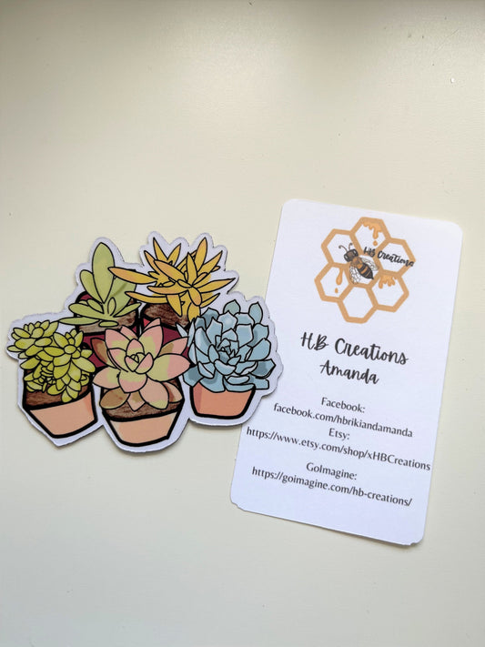 Succulent Plants Magnet | Car Magnet | Fridge Magnet | Locker Magnet