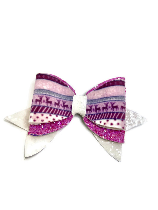 Winter Flannel HairBow